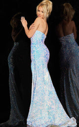 10 of 10 Jovani 23387 Dress Iridescent-White