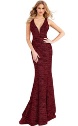 3 of 56 Jovani 45811BG Burgundy