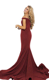13 of 34 Jovani 55187BG Burgundy