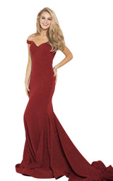 5 of 34 Jovani 55187BG Burgundy