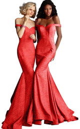 7 of 39 Jovani 60122BG Red