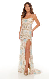 3 of 10 Rachel Allan 70002 White-Blue-Pink