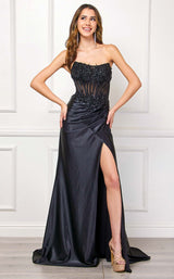3 of 27 Amelia Couture 9056 Black