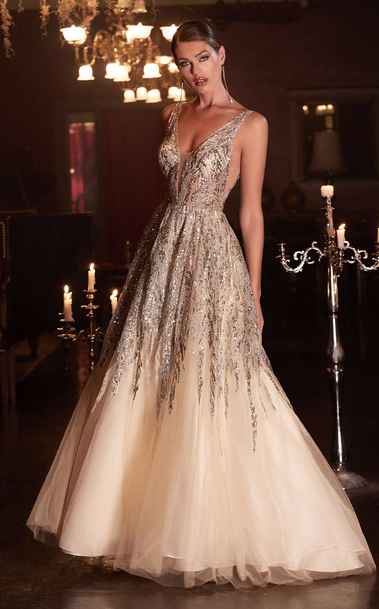 cinderella divine dress Ladivine by - CD406 crafted to sculpt and illuminate with every movement CD383 | FITTED DRESS
