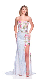 1 of 2 Dave and Johnny 12763 Ivory/Fuchsia