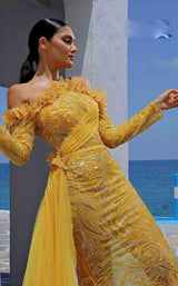 3 of 7 MNM Couture K4006 Mustard