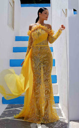 1 of 7 MNM Couture K4006 Mustard