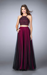 1 of 4 La Femme 24365 Black/Cranberry