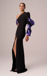 1 of 5 MNM Couture E0067 Black/Purple