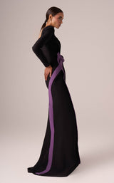 4 of 5 MNM Couture E0067 Black/Purple