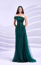 3 of 5 Modessa Couture M20311 Hunter-Green