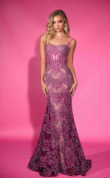 1 of 28 Portia and Scarlett PS25251 Fuchsia/Nude