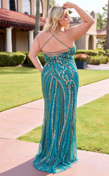 9 of 9 Primavera Couture 14101 Teal/Gold