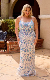 7 of 9 Primavera Couture 14102 Ivory/Blue
