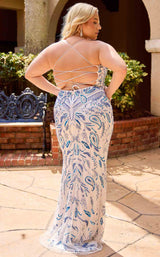 9 of 9 Primavera Couture 14102 Ivory/Blue