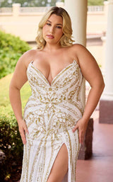 11 of 12 Primavera Couture 14103 Ivory/Gold