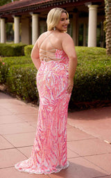 6 of 12 Primavera Couture 14108 Ivory/Neon Pink