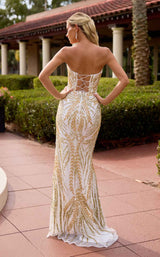9 of 14 Primavera Couture 4594 Ivory/Gold