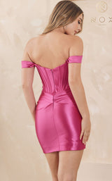 32 of 52 Nox Anabel R799 Dress Dark-Fuchsia