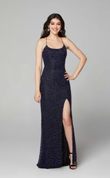 2 of 25 Primavera Couture 3638 Dress Black-Blue