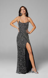4 of 25 Primavera Couture 3638 Dress Black-Silver