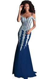6 of 36 Jovani 51115 Navy/Navy