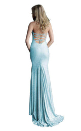 11 of 32 Jovani 60137 Light Blue