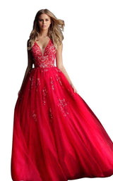 4 of 30 Jovani 62619 Red