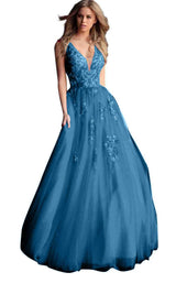 8 of 30 Jovani 62619 Teal