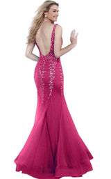 9 of 24 Jovani 63700 Burgundy