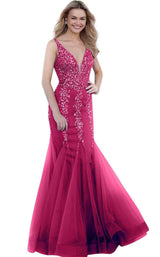 3 of 24 Jovani 63700 Burgundy