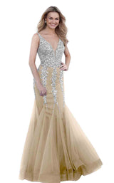 6 of 24 Jovani 63700 Nude/Silver
