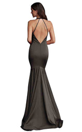 9 of 28 Jovani 64003 Charcoal