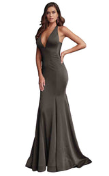 2 of 28 Jovani 64003 Charcoal