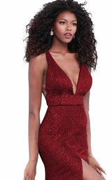29 of 42 Jovani 68665 Burgundy