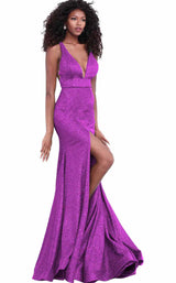 9 of 42 Jovani 68665 Fuchsia