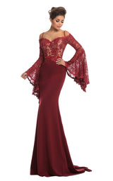 9 of 36 Johnathan Kayne 7244 Crimson/Nude