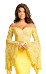 22 of 36 Johnathan Kayne 7244 Yellow/Nude