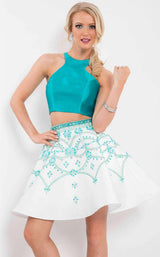 12 of 27 Rachel Allan 4111 Teal/White