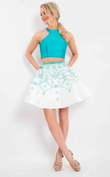 26 of 27 Rachel Allan 4111 Teal/White