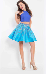 21 of 27 Rachel Allan 4111 Royal/Turquoise