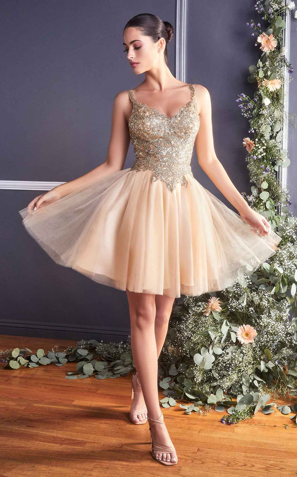 Cinderella Divine 9239 Dress Champagne-Gold
