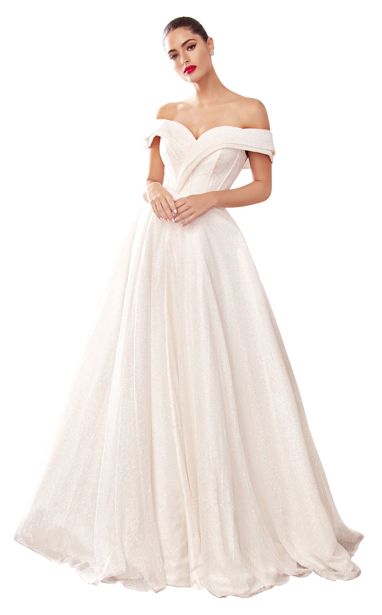 Shimmering Enchantment: Cinderella Divine Bridal Gown (CD214W)