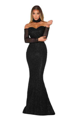 3 of 50 Portia and Scarlett Emerald Gown Black