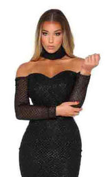 9 of 50 Portia and Scarlett Emerald Gown Black