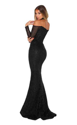 7 of 50 Portia and Scarlett Emerald Gown Black