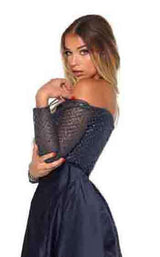 31 of 50 Portia and Scarlett Emerald Gown Navy