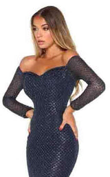 30 of 50 Portia and Scarlett Emerald Gown Navy