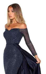 32 of 50 Portia and Scarlett Emerald Gown Navy