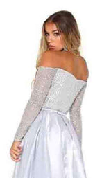 50 of 50 Portia and Scarlett Emerald Gown Silver